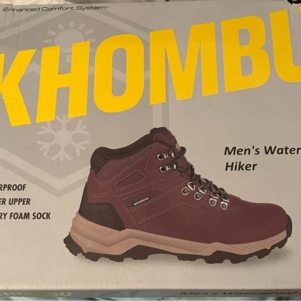 NWT Khombu Men's Water Hiker - Brown and Tan size 8